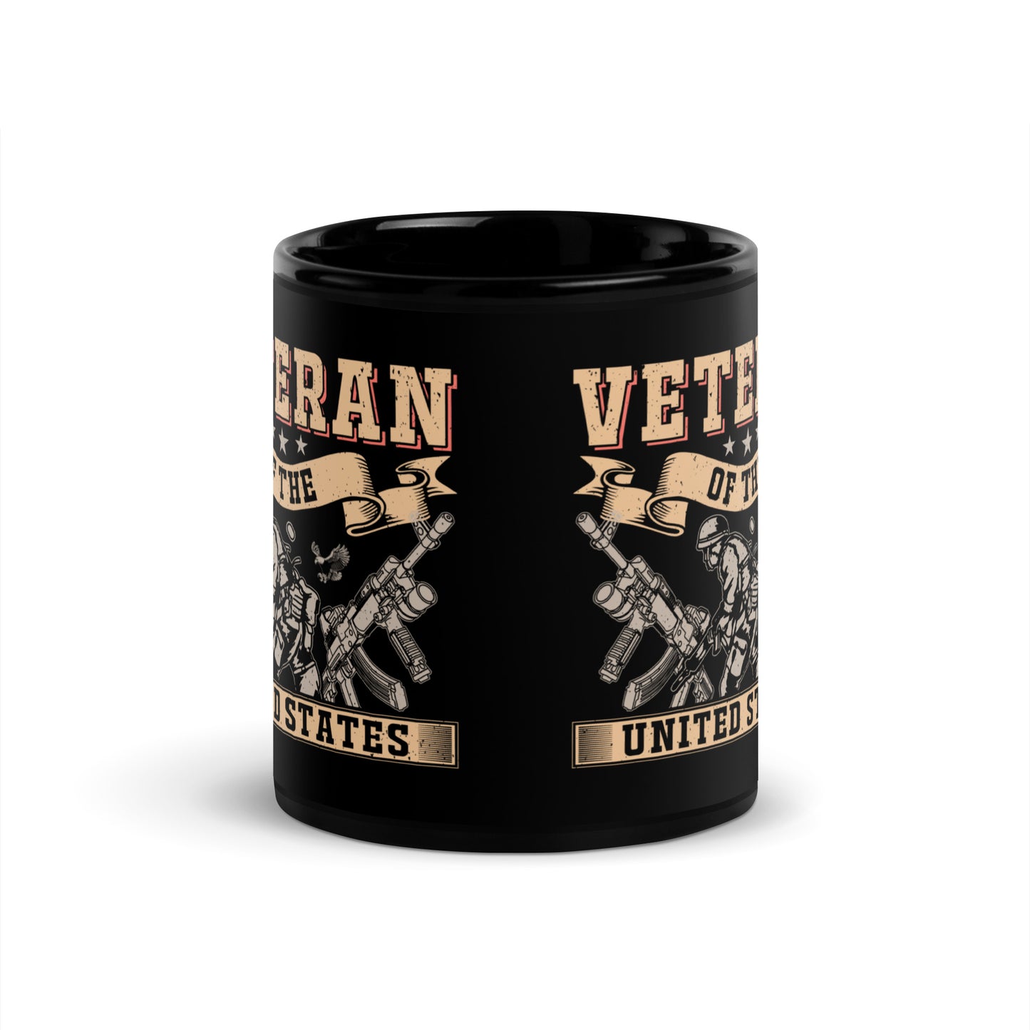 Ceramic Mug Black "Veteran of the United States"