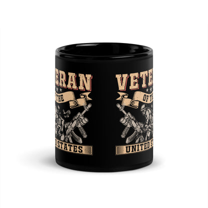 Ceramic Mug Black "Veteran of the United States"