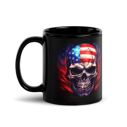 Ceramic Mug Black "American Skull"