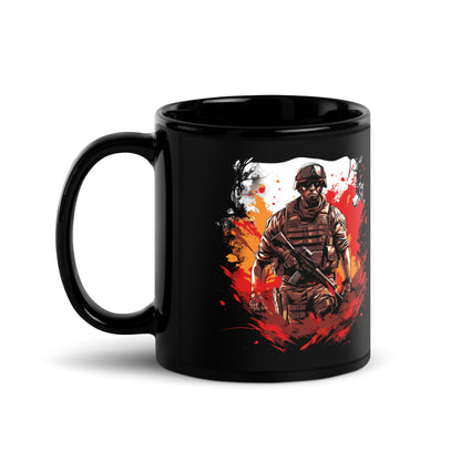 Ceramic Mug Black "The Soldier"