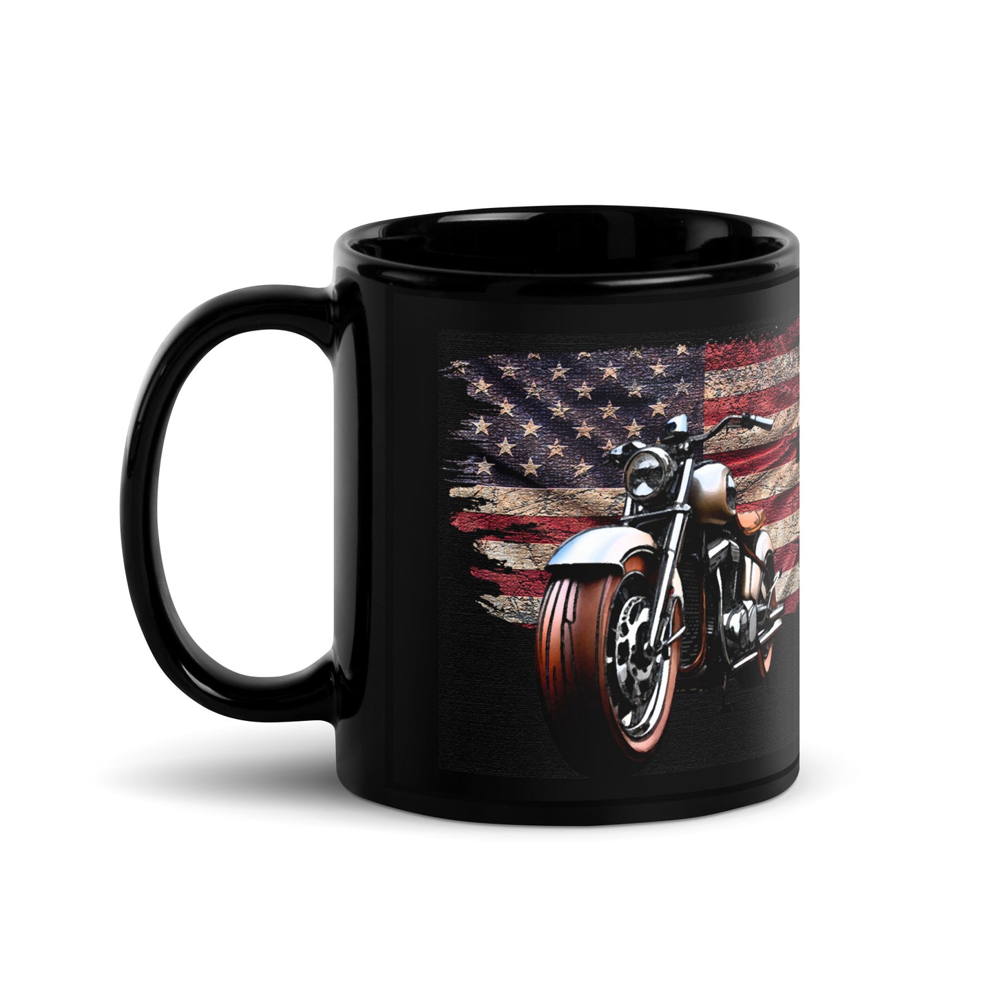 Ceramic Mug Black "American Biker"