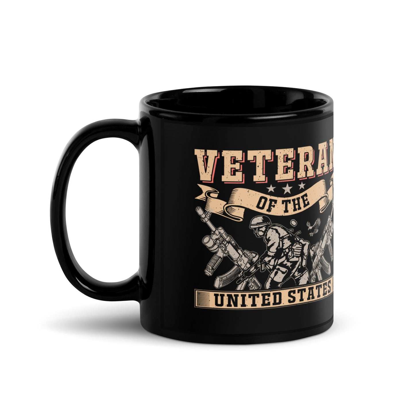 Ceramic Mug Black "Veteran of the United States"