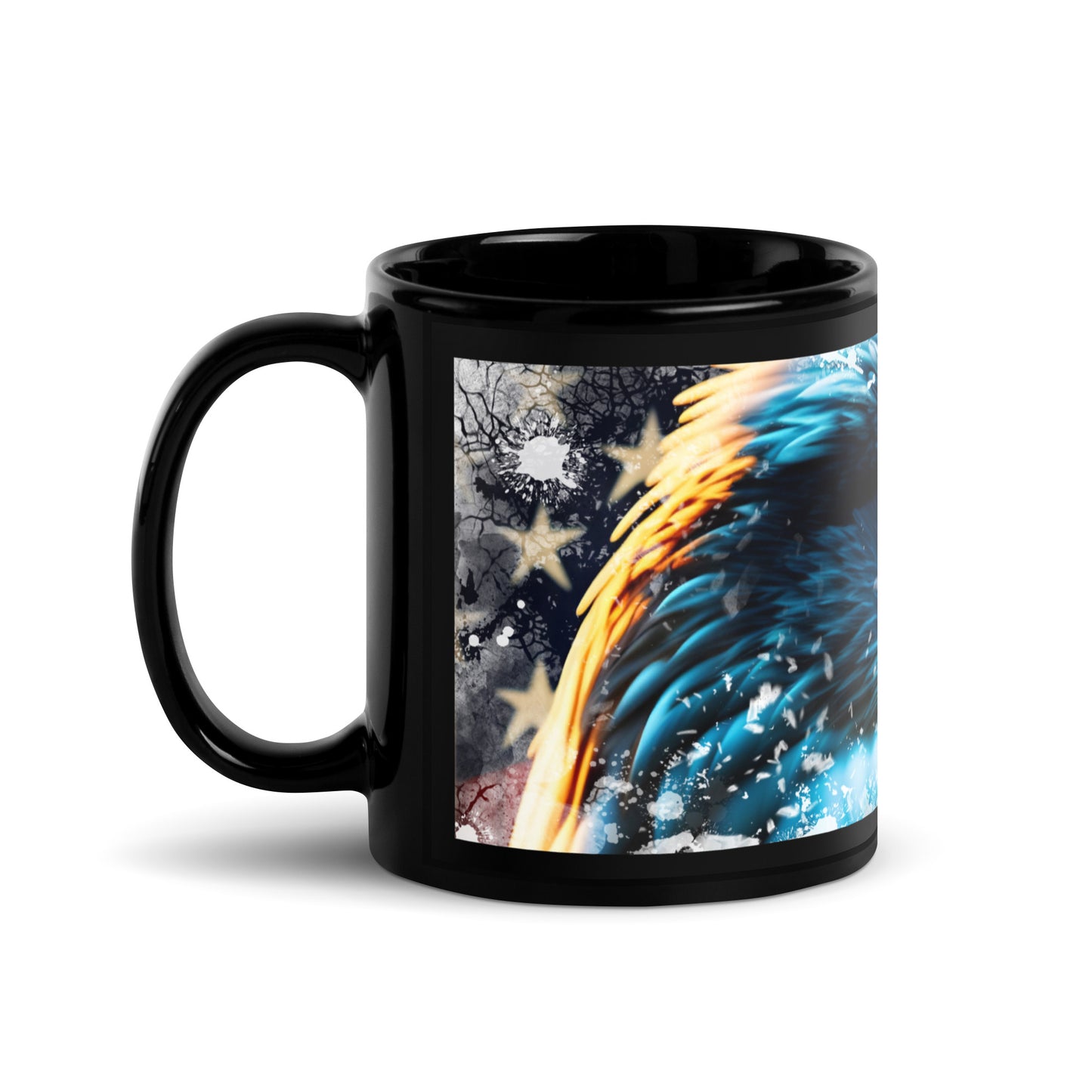 Ceramic Mug Black "American Eagle"