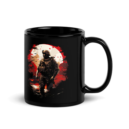 Ceramic Mug Black "The Soldier"