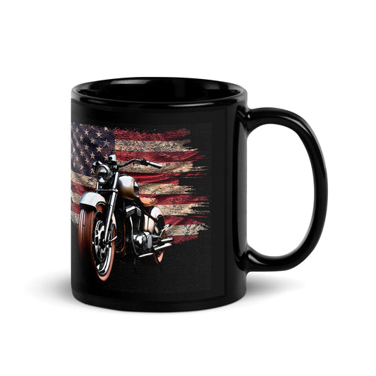 Ceramic Mug Black "American Biker"