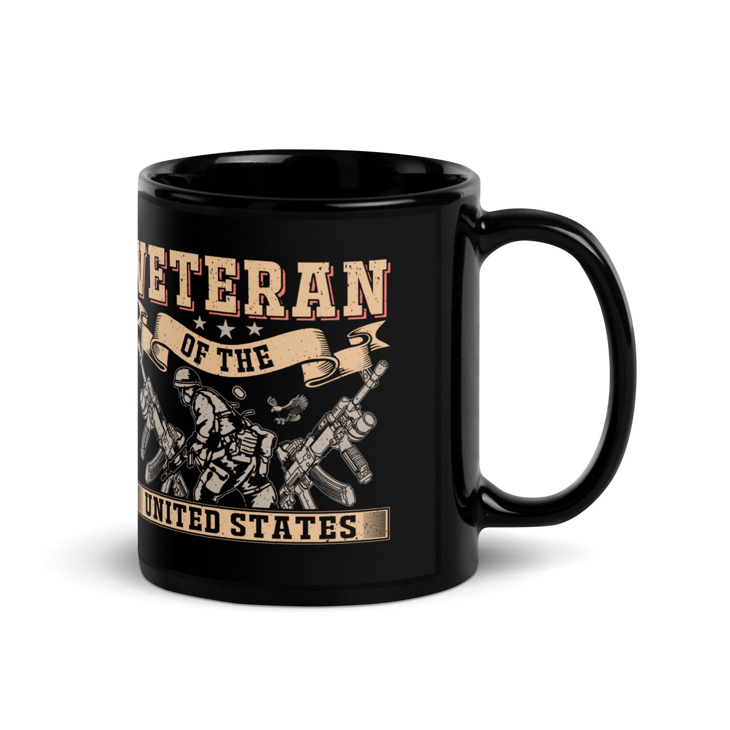 Ceramic Mug Black "Veteran of the United States"