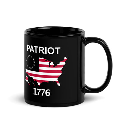 Ceramic Mug Black "Patriot 1776 - United We Stand"