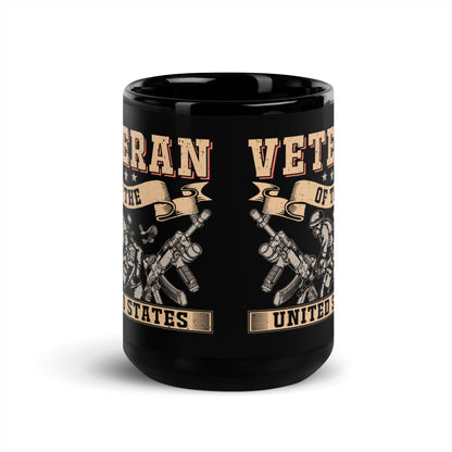 Ceramic Mug Black "Veteran of the United States"