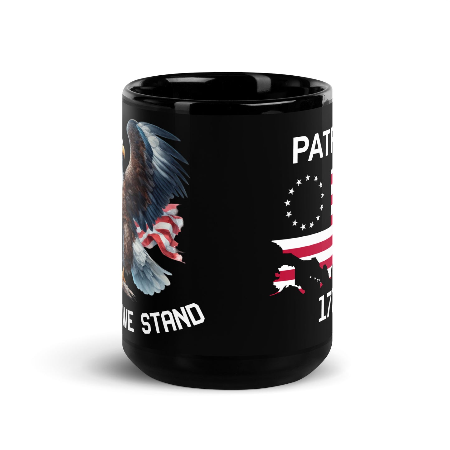 Ceramic Mug Black "Patriot 1776 - United We Stand"