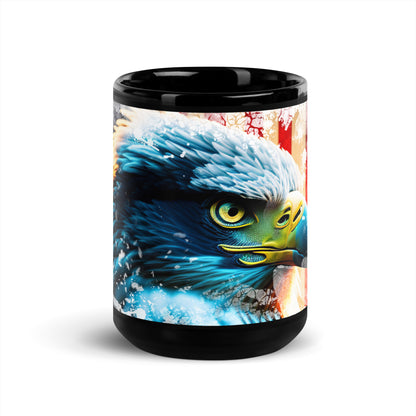 Ceramic Mug Black "American Eagle"