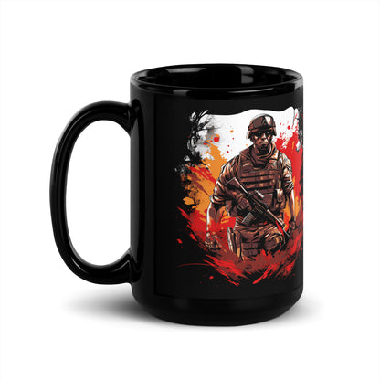 Ceramic Mug Black "The Soldier"