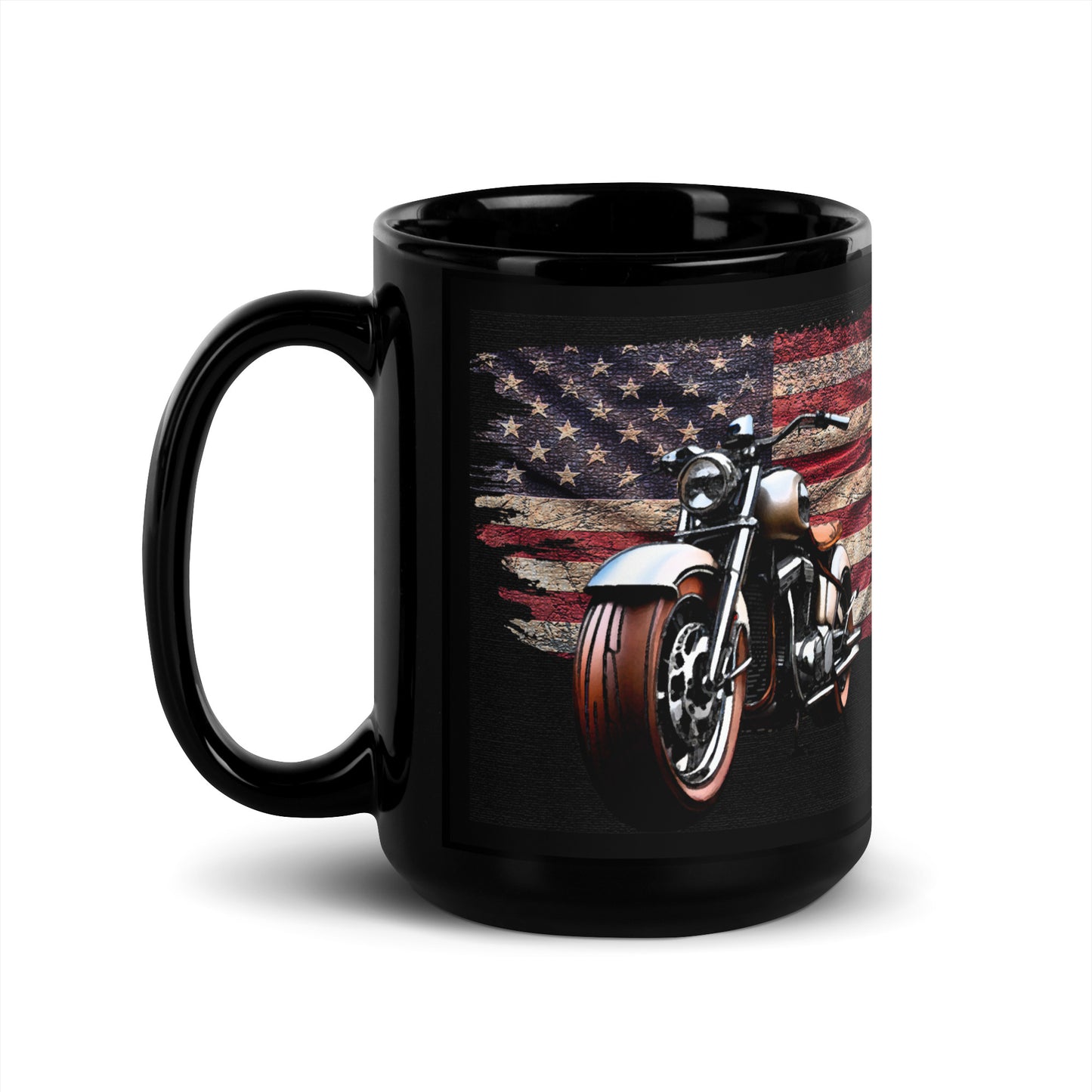 Ceramic Mug Black "American Biker"