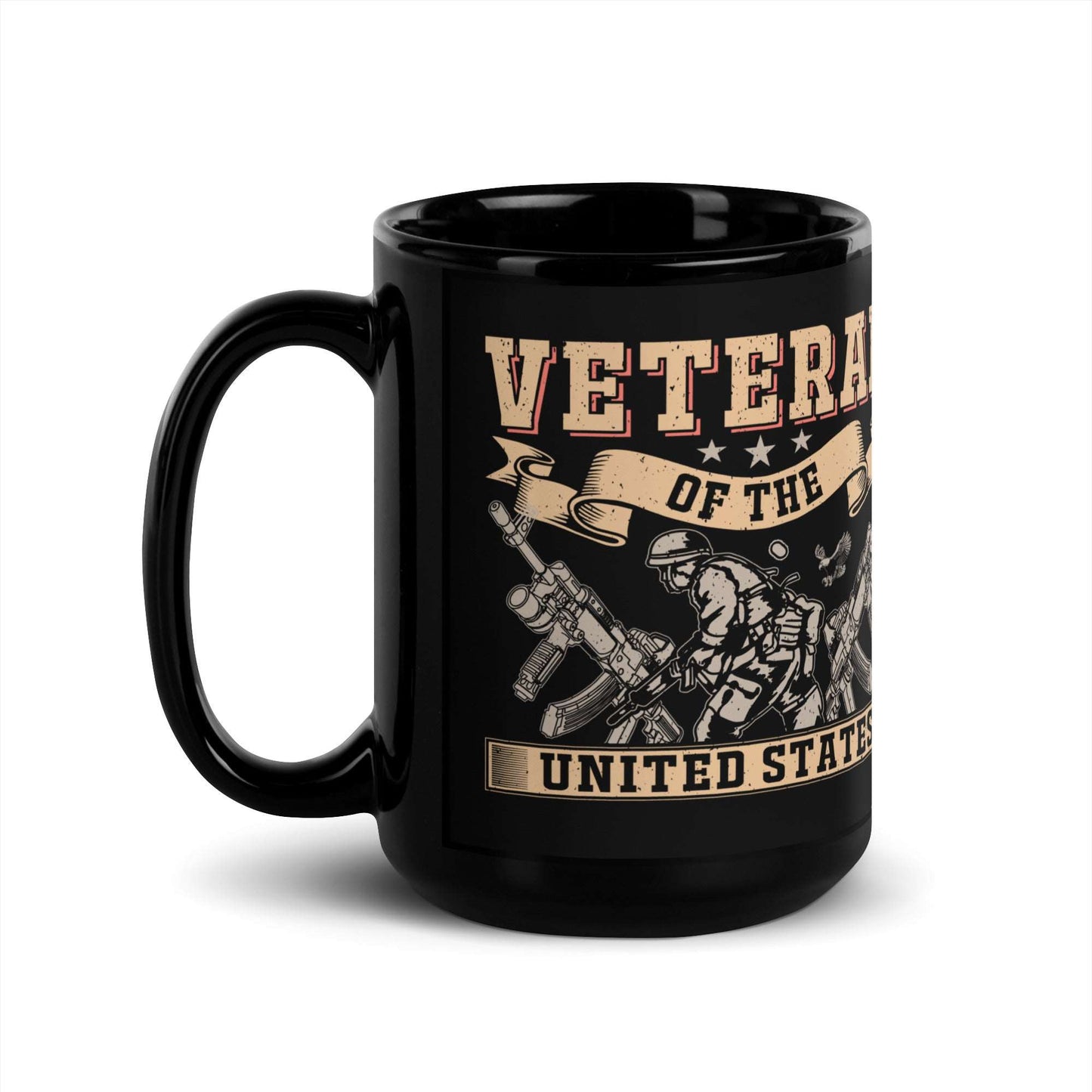 Ceramic Mug Black "Veteran of the United States"