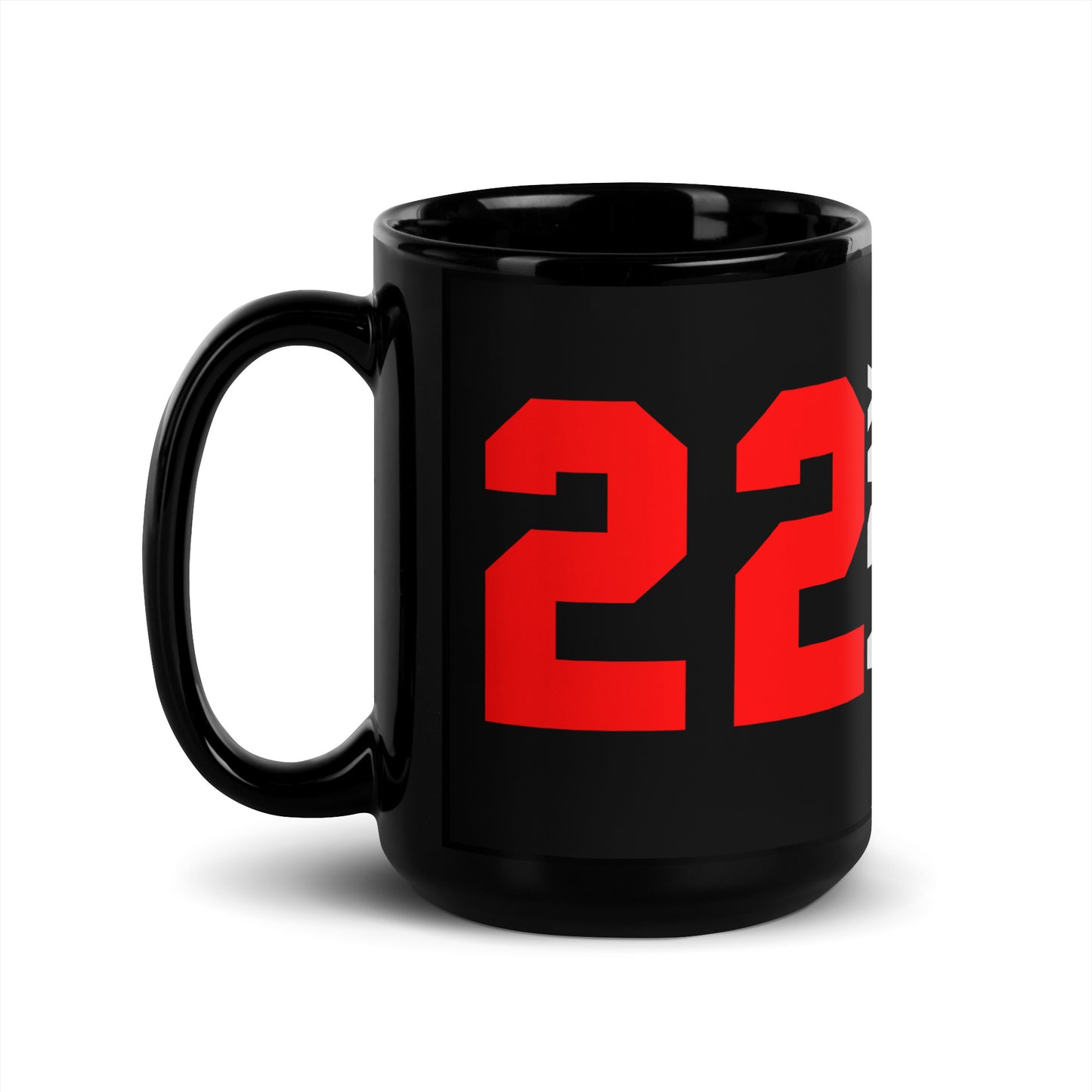 Ceramic Mug Black "22 A Day"