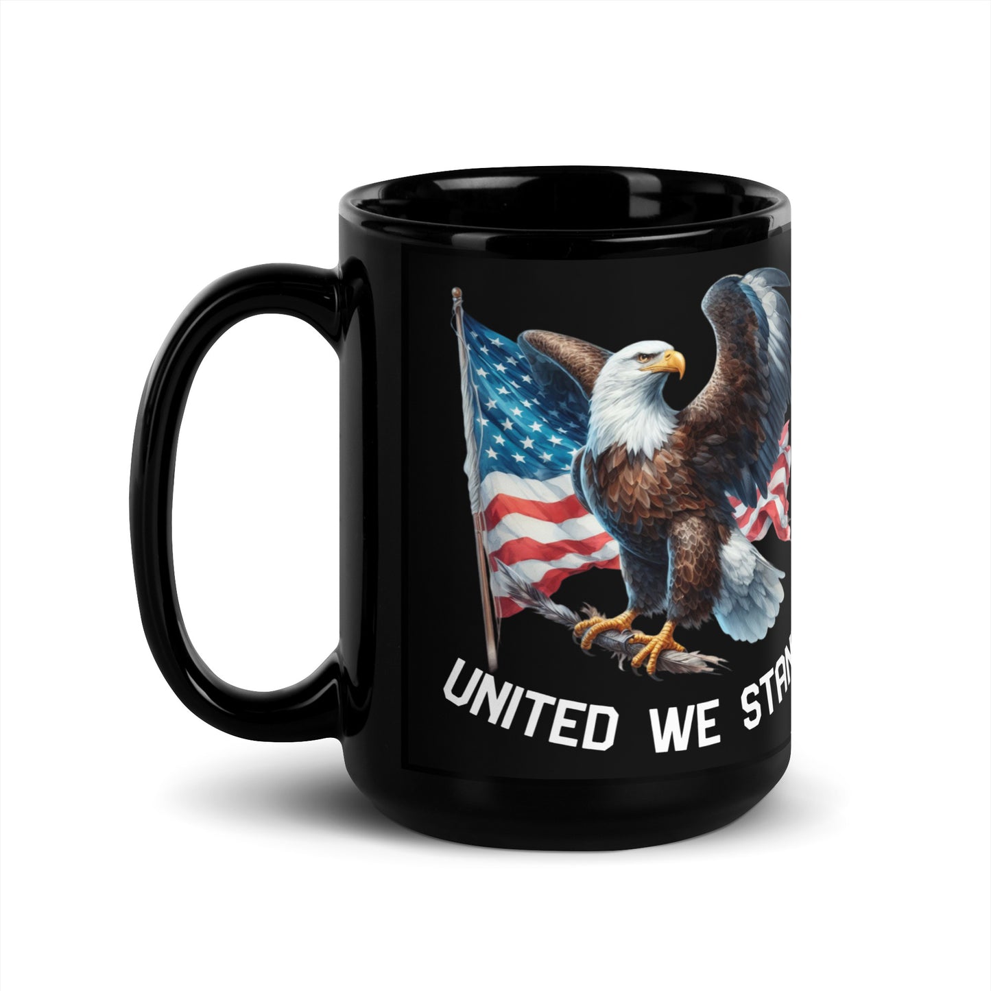 Ceramic Mug Black "Patriot 1776 - United We Stand"