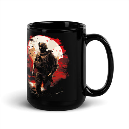 Ceramic Mug Black "The Soldier"