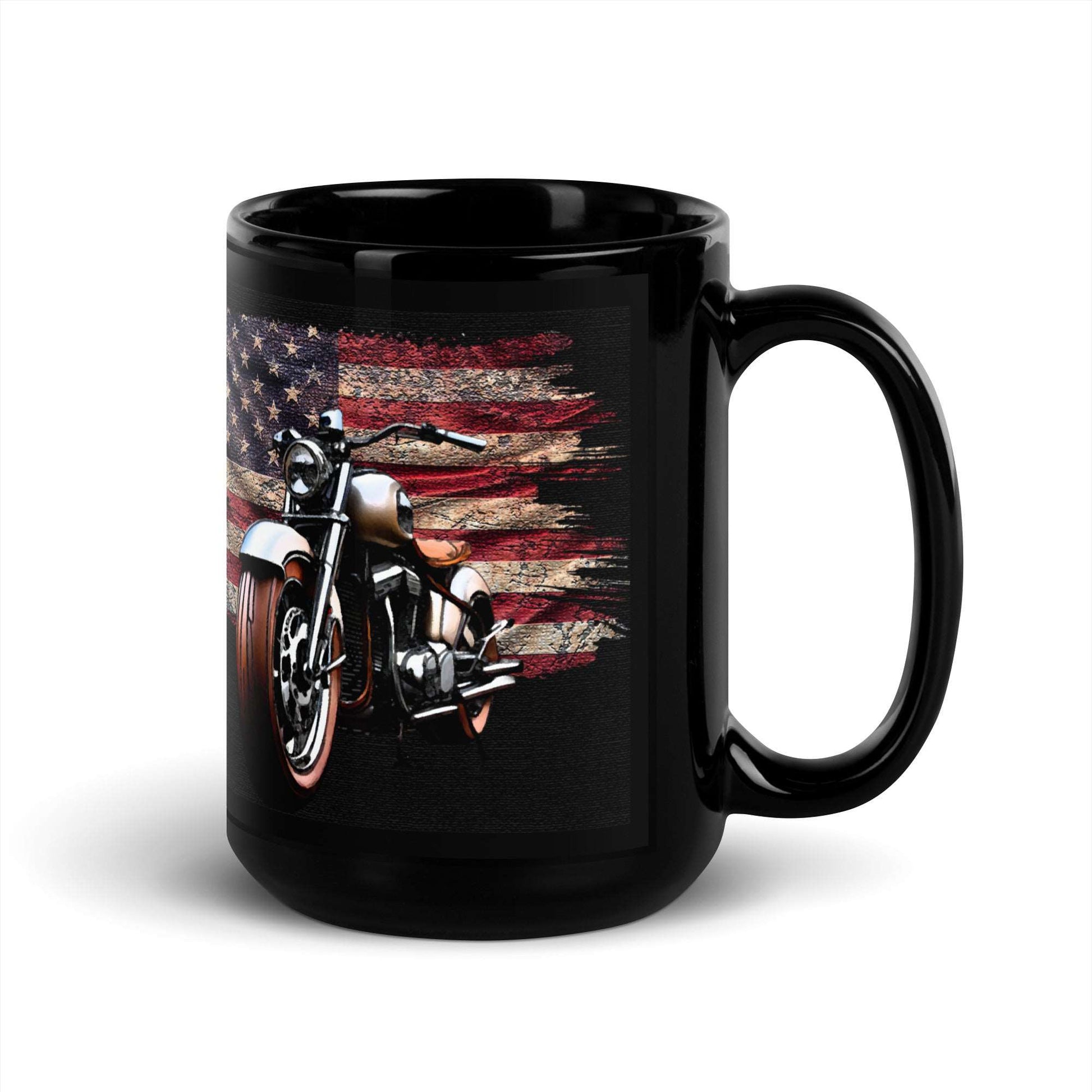 Ceramic Mug Black "American Biker"