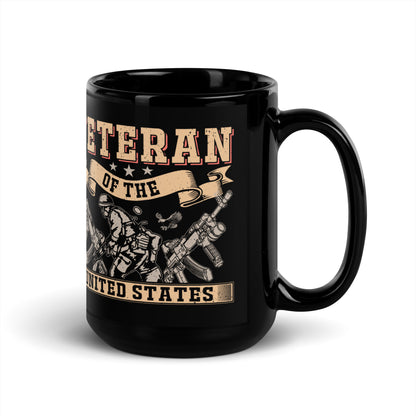 Ceramic Mug Black "Veteran of the United States"