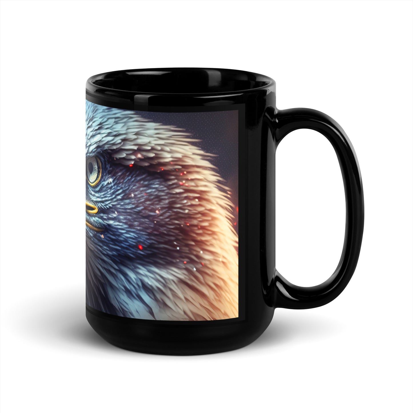 Ceramic Mug Black "Glowing Eagle"