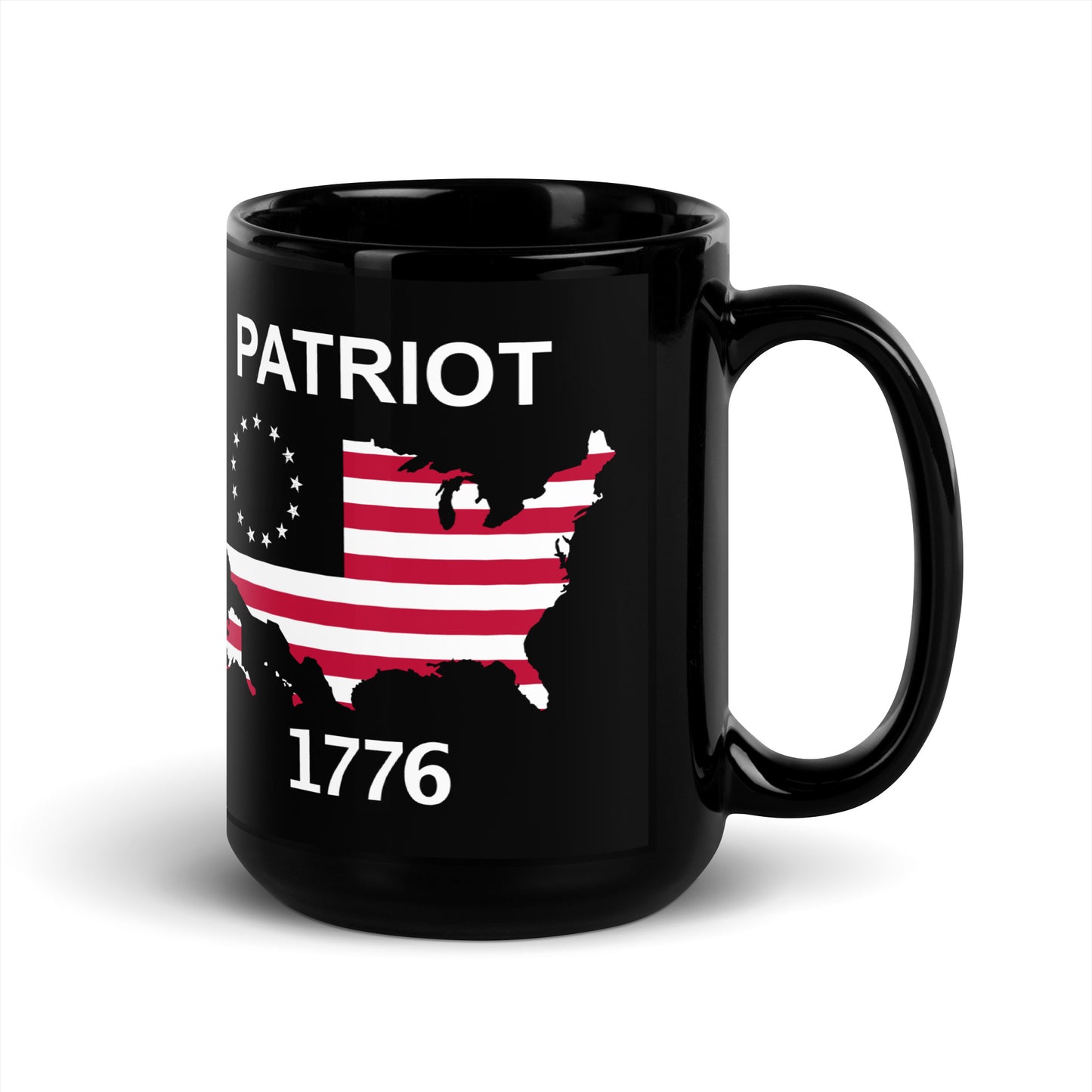 Ceramic Mug Black "Patriot 1776 - United We Stand"