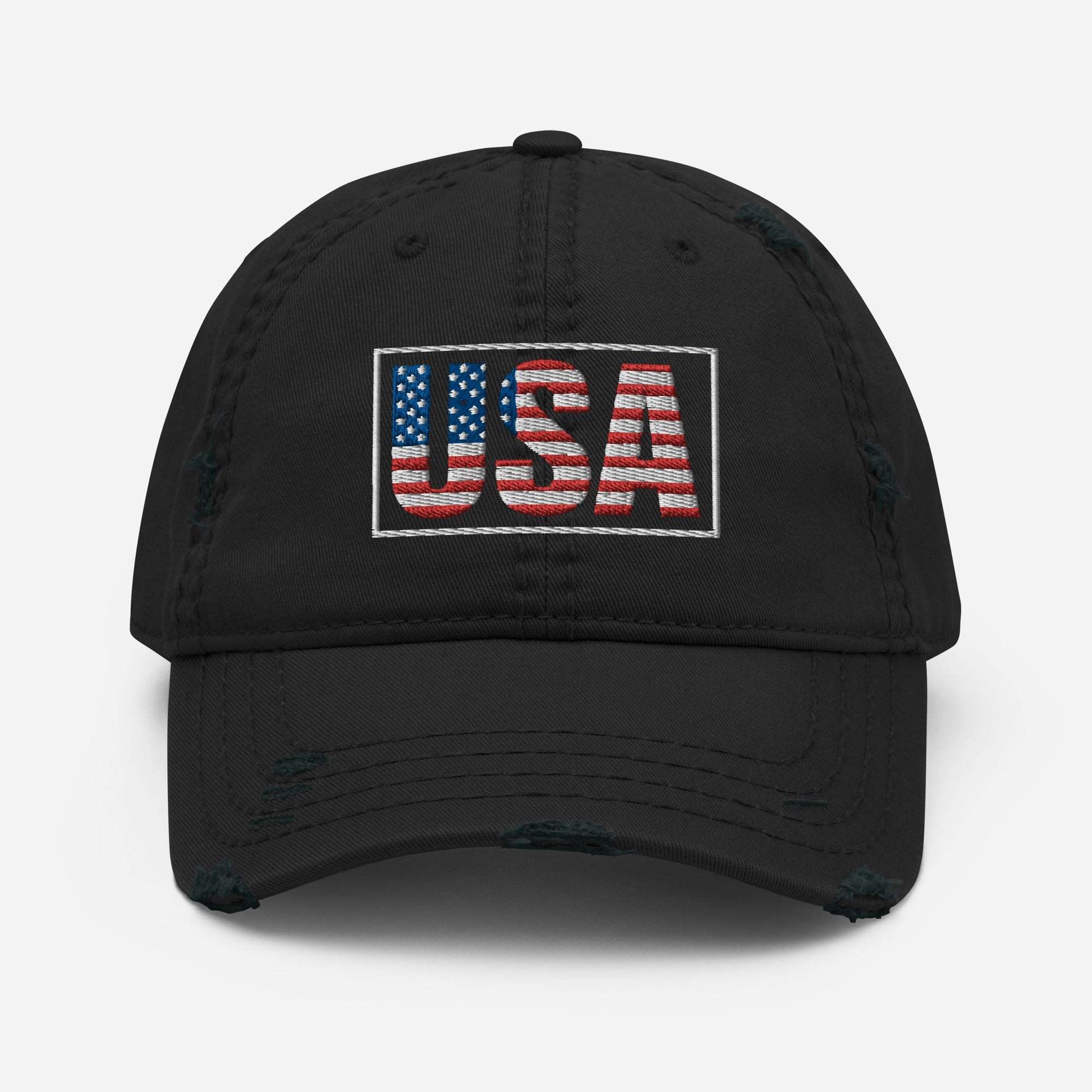 Distressed Dad Hat - "USA"