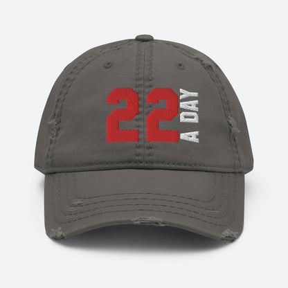 Distressed Dad Hat - "22 A Day"