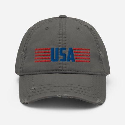 Distressed Dad Hat - "USA"