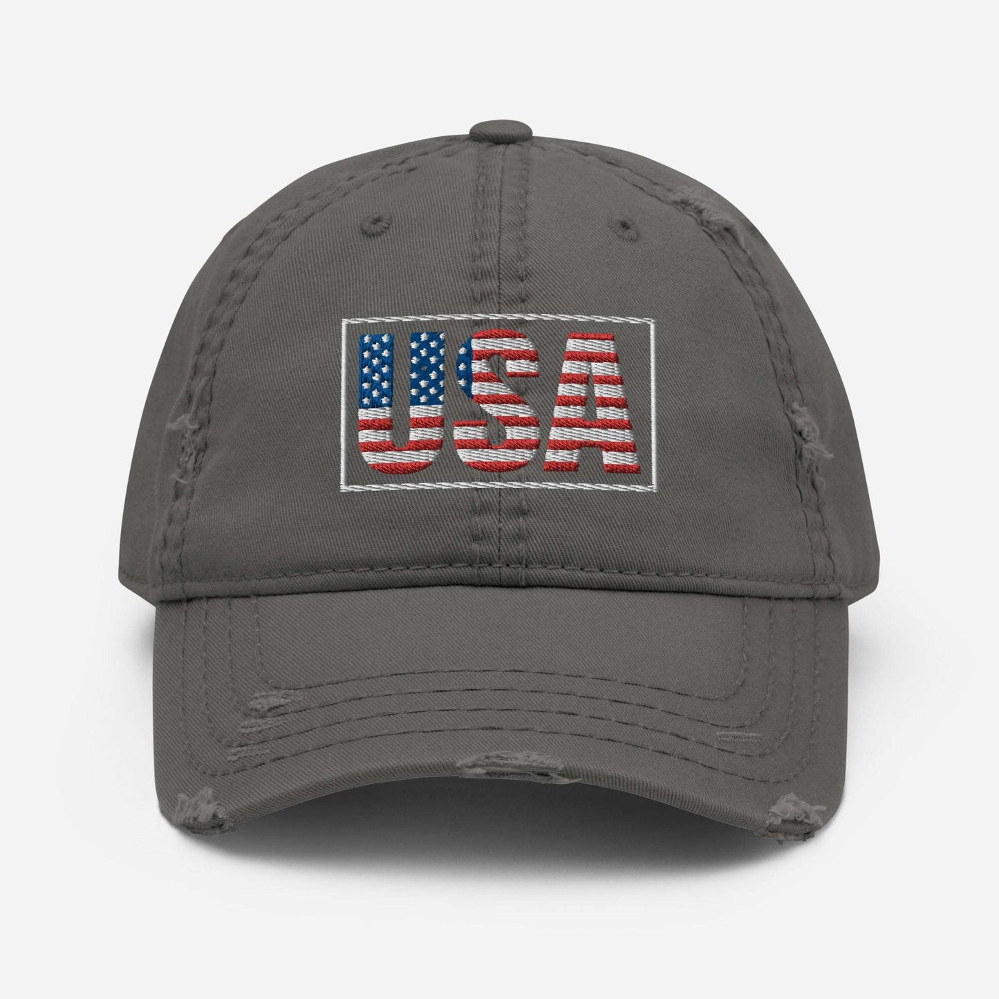 Distressed Dad Hat - "USA"