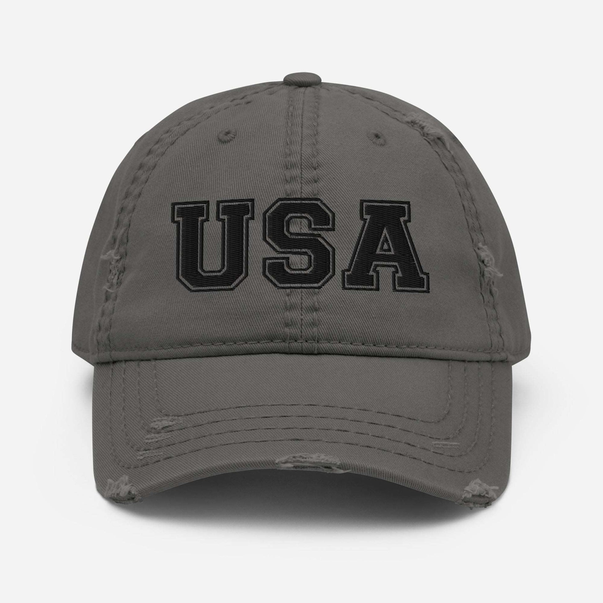 Distressed Dad Hat - "USA"