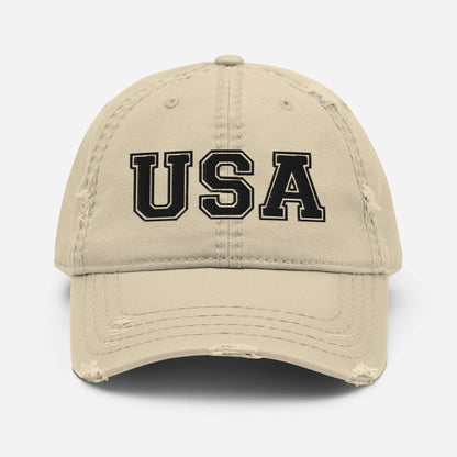 Distressed Dad Hat - "USA"