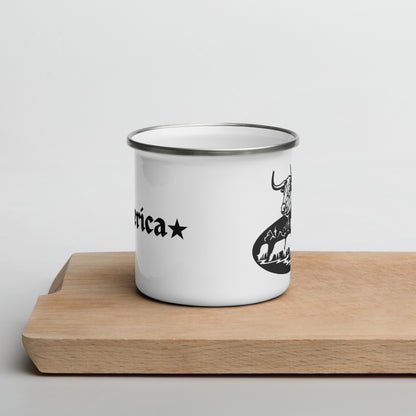 Enamel Mug "Cowboy and Cattle"