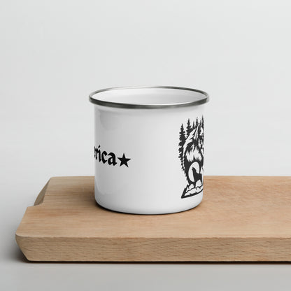 Enamel Mug "Wolfs in the Wild"