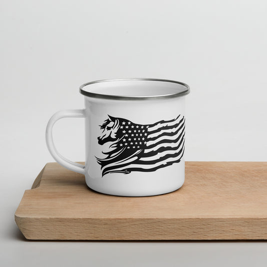 Enamel Mug "Horse Flag"