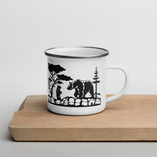 Enamel Mug "Grizzly with Cub"