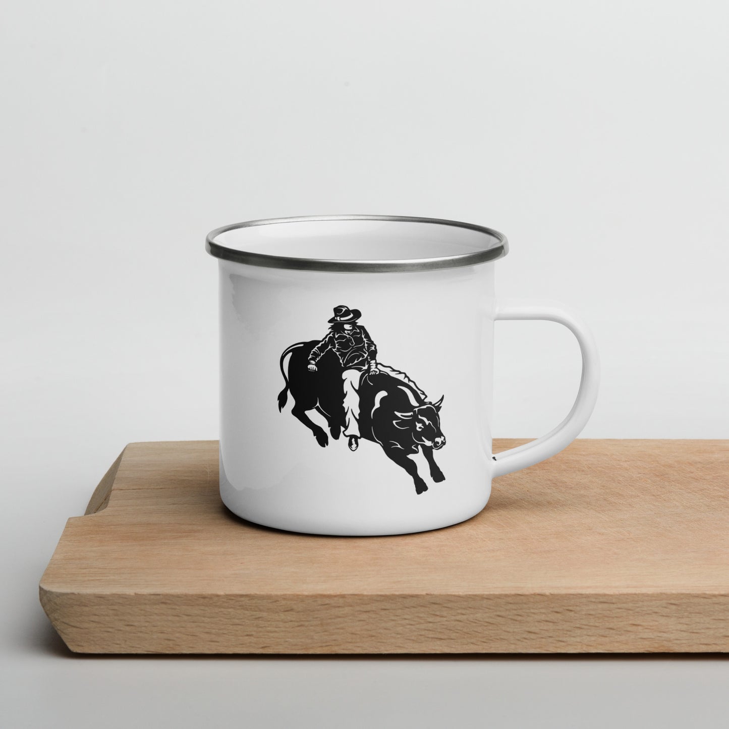 Enamel Mug "Bull Riding"