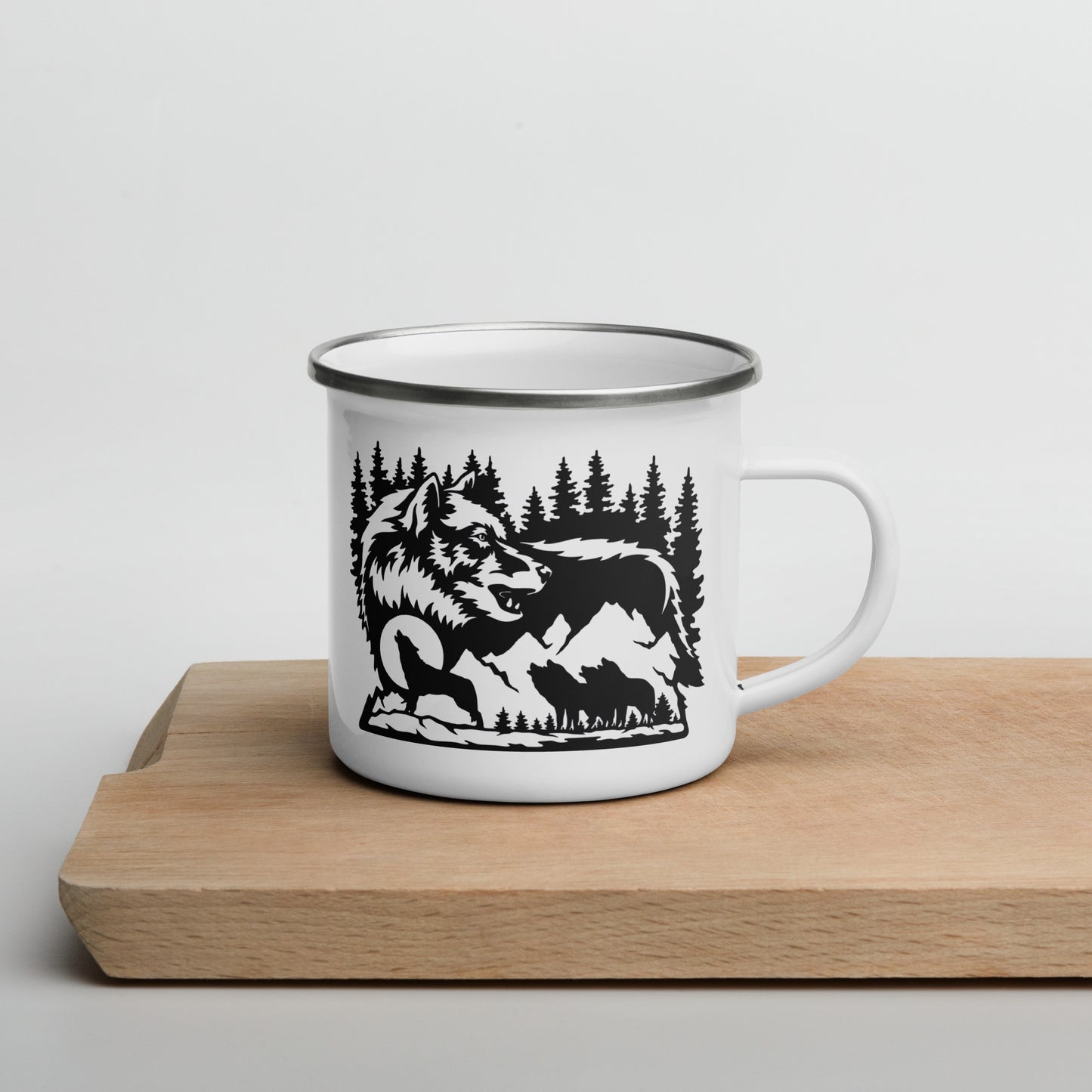 Enamel Mug "Wolfs in the Wild"