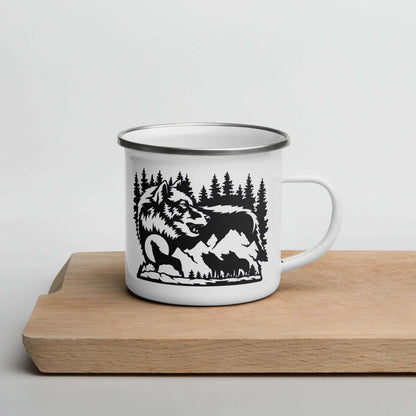 Enamel Mug "Wolfs in the Wild"