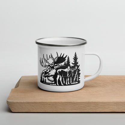 Enamel Mug "Moose in the Wild"