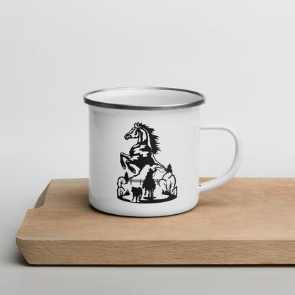 Enamel Mug "The Cowboy Life"