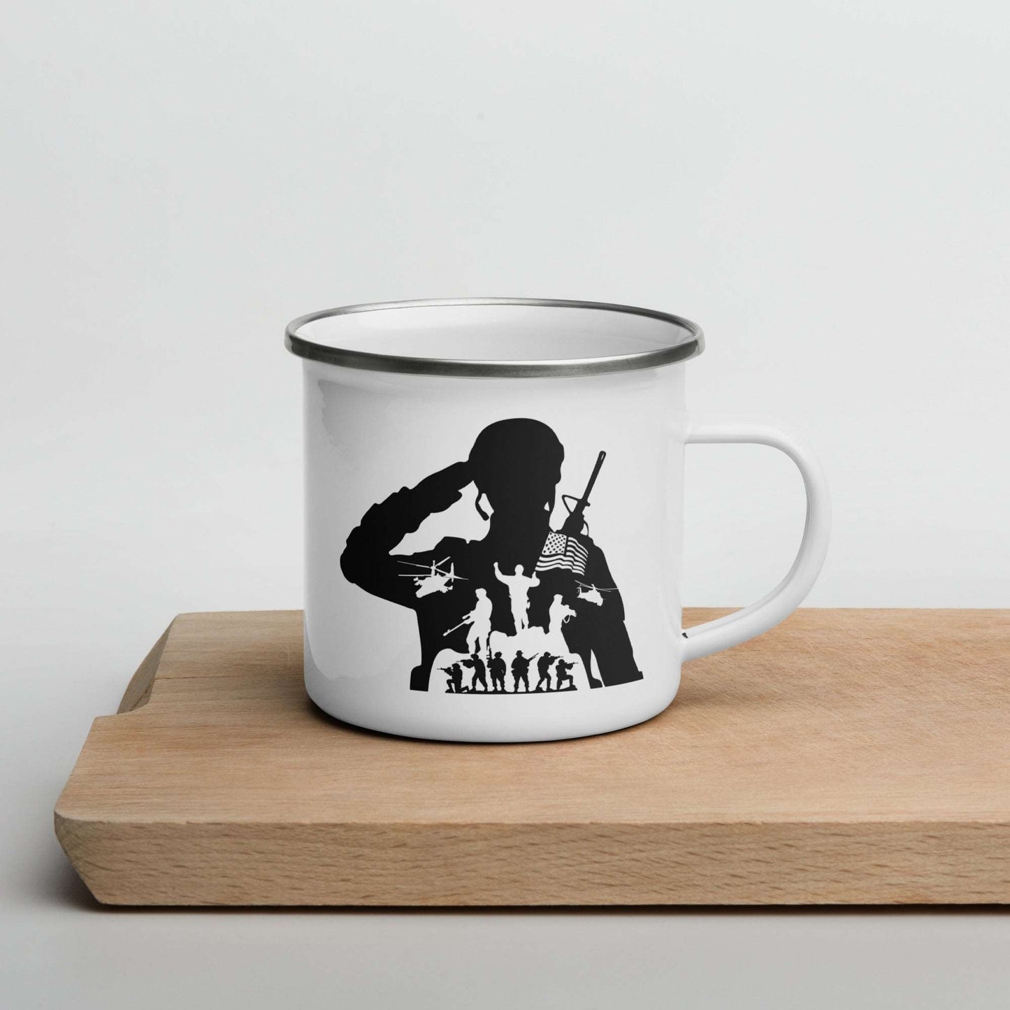 Enamel Mug "Salute to the Brave"