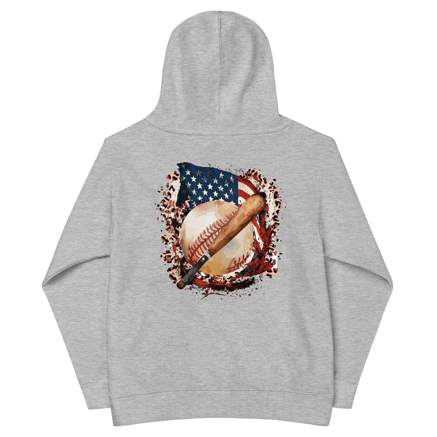 Patriotic Kids Hoodie "American Baseball" H300001