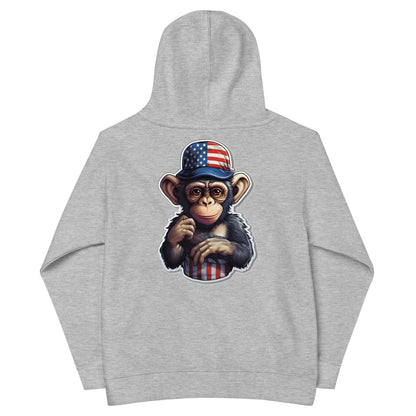 Patriotic Kids Hoodie "Ape with American Cap " H300015