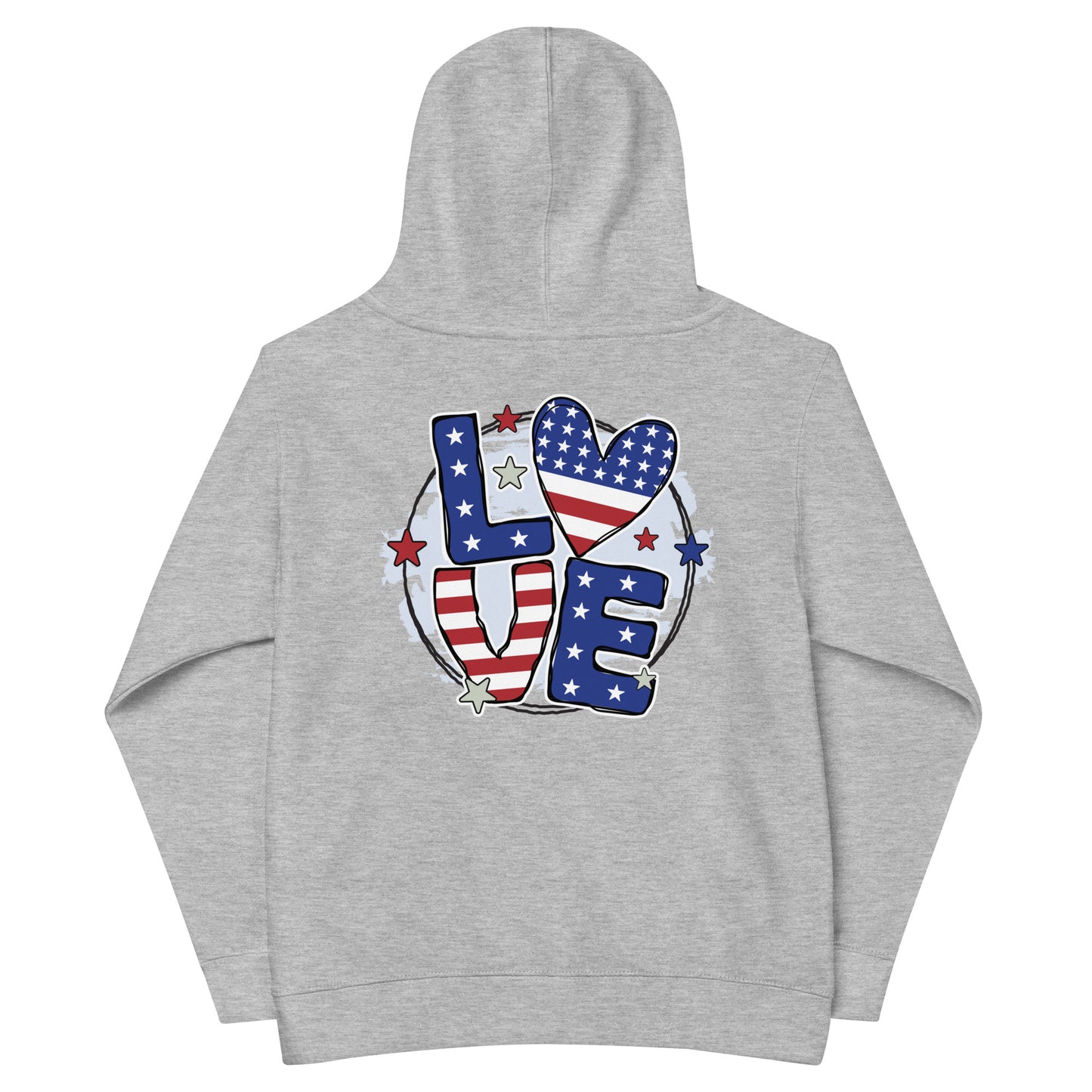 Patriotic Kids Hoodie "Love" H300029