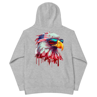 Patriotic Kids Hoodie "Look Out! Eagle" H300043