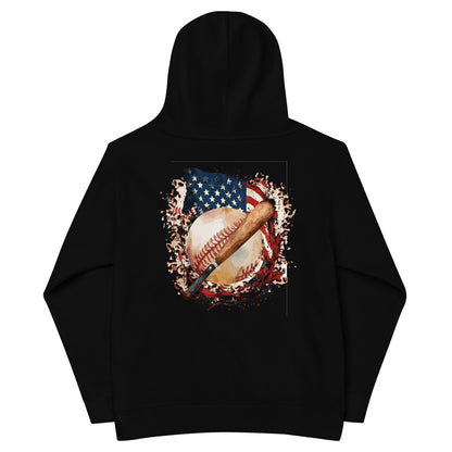 Patriotic Kids Hoodie "American Baseball" H300001