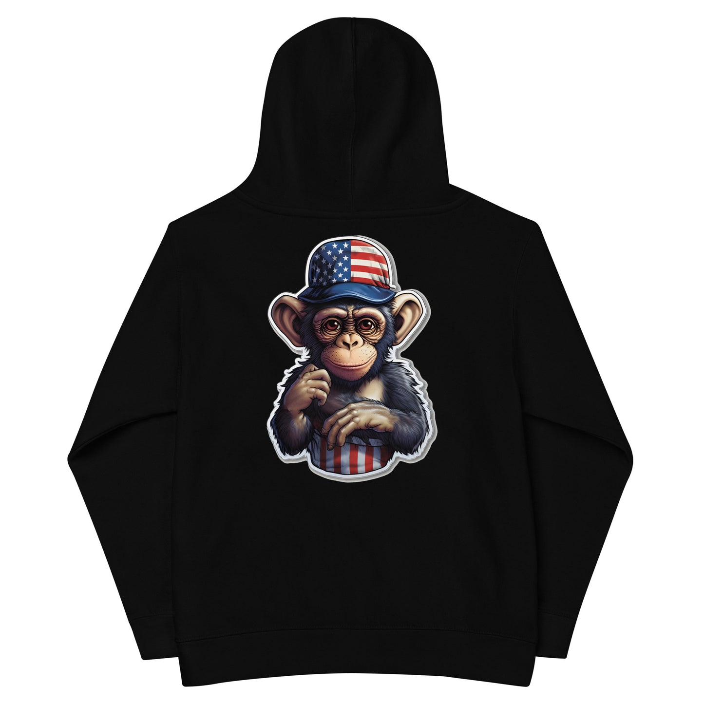 Patriotic Kids Hoodie "Ape with American Cap " H300015