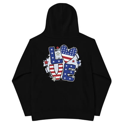 Patriotic Kids Hoodie "Love" H300029