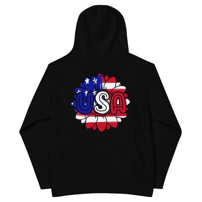 Patriotic Kids Hoodie "USA Flower" H300040