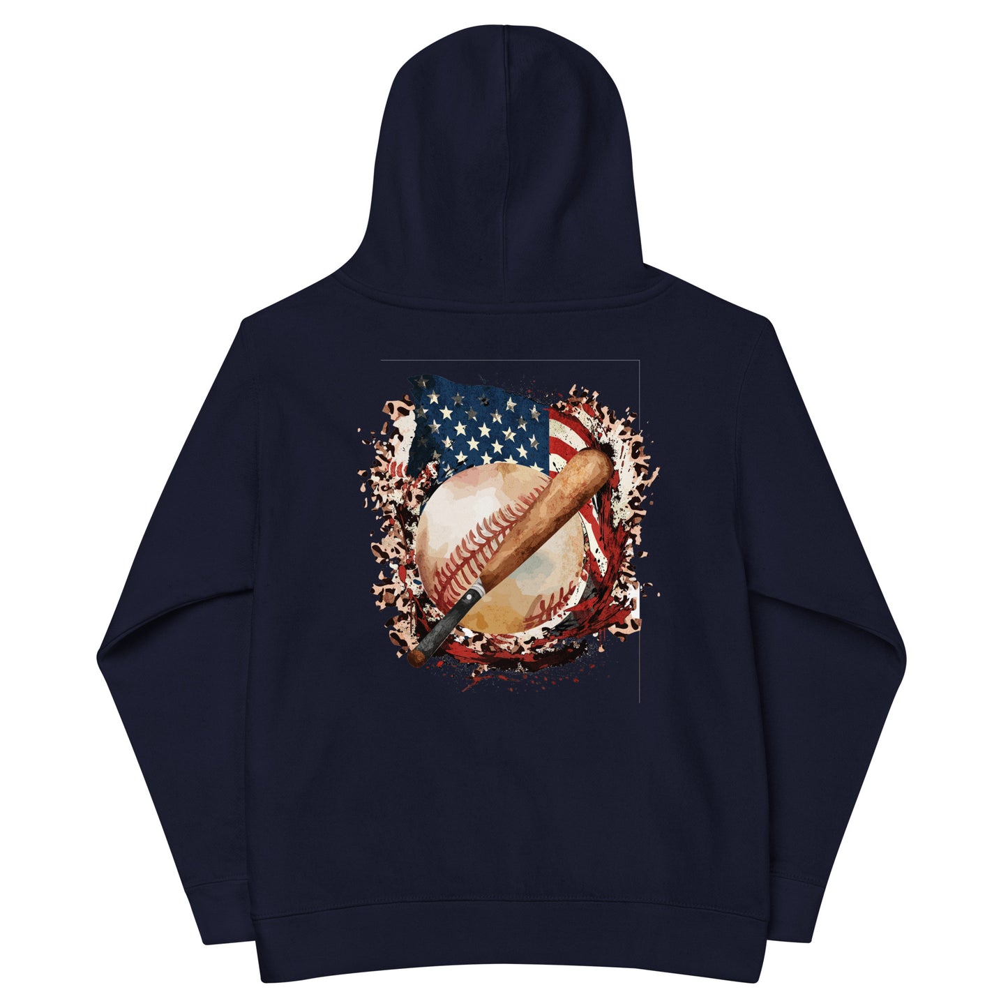 Patriotic Kids Hoodie "American Baseball" H300001