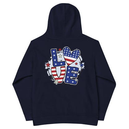 Patriotic Kids Hoodie "Love" H300029